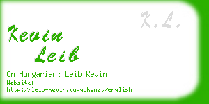 kevin leib business card